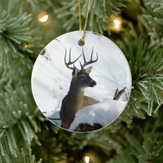 Winter Whitetail Deer Ornament (Baum)