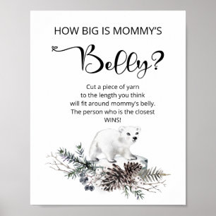 Winter wie groß ist das Bauchspiel der Mama Poster