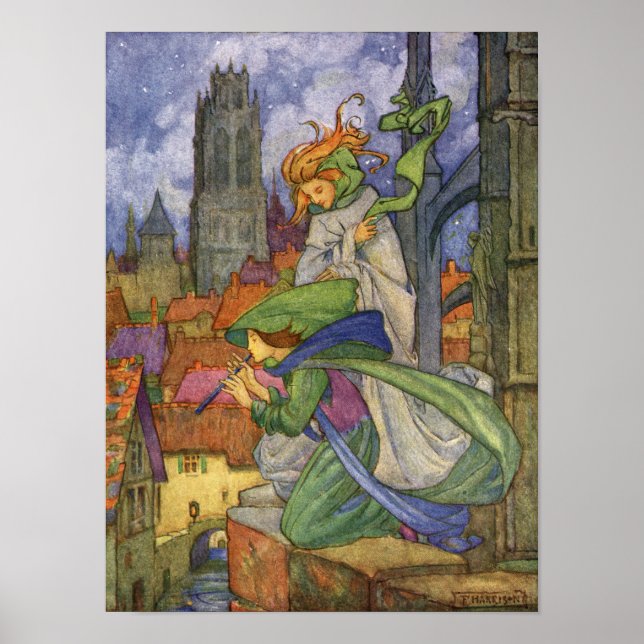 Winter & Wind Wetter von Florence Harrison Poster (Vorne)