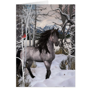 Winter Wish Horse Card 2024