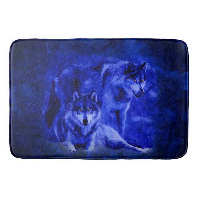 Winter-Wolf-Badematte/Wolldecke Badematte (Vorderseite)