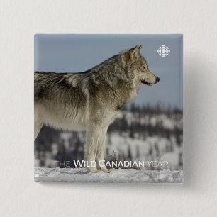 Winter - Wolf Button