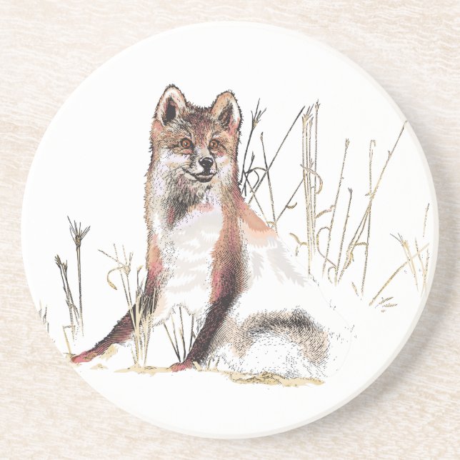 Winter Wolf Getränkeuntersetzer (Vorne)