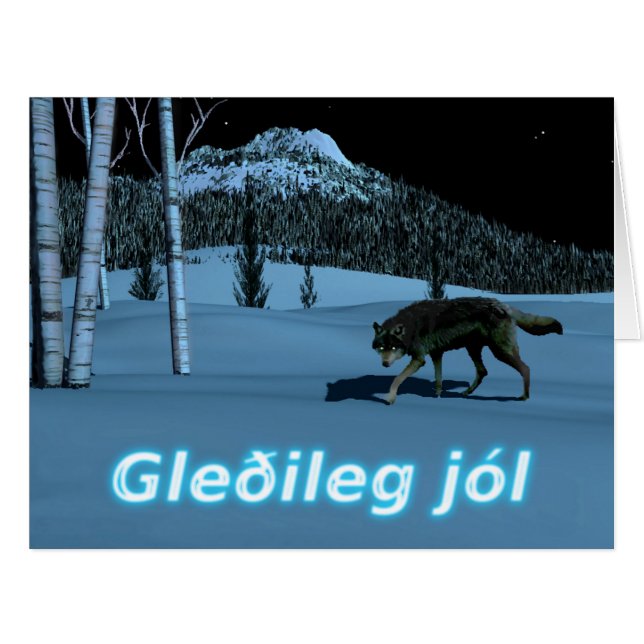 Winter Wolf - Gleðileg Jól (Vorderseite (Horizontal))