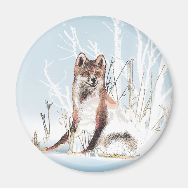Winter Wolf Magnet (Vorne)