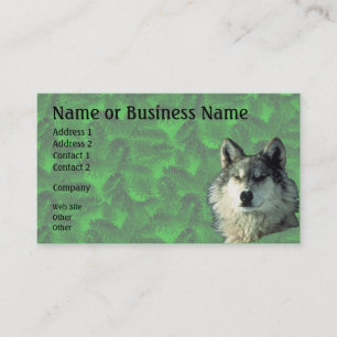 Winter Wolf mit Spruce Business oder Visitenkarte 