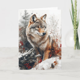 Winter Wolf Notecard Stationary Karte
