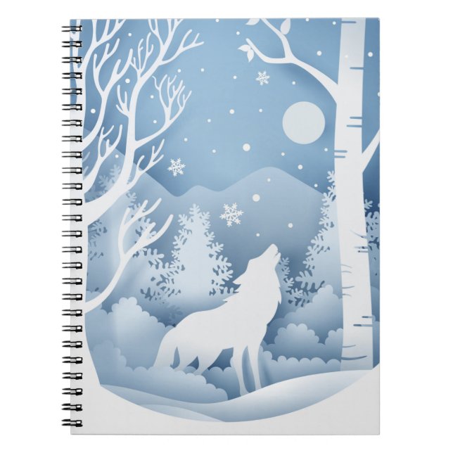 Winter Wolf Notizblock (Vorderseite)