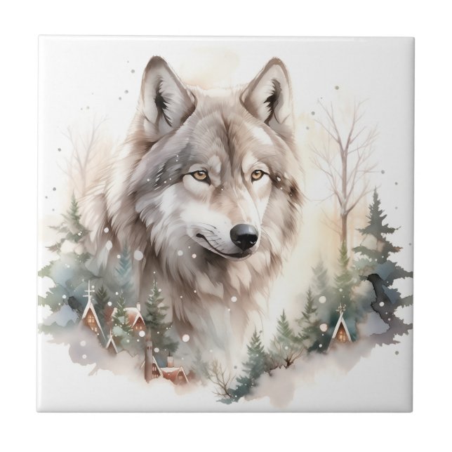 Winter Wolf Tile Fliese (Vorderseite)