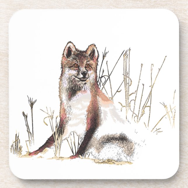 Winter Wolf Untersetzer (Vorderseite)