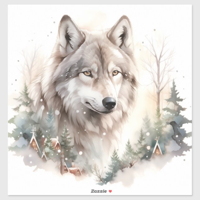 Winter Wolf Vinyl Sticker (Blatt)
