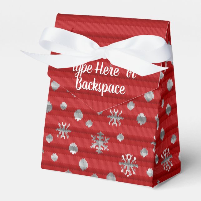 Winter-Wolle-Geschenkboxen Personalisierte Urlaubs Geschenkschachtel (Vorderseite)