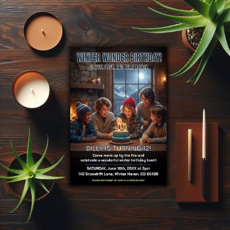 Winter Wonder Birthday Party Einladung