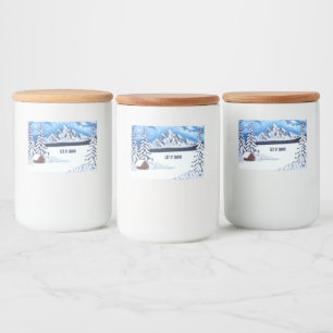 Winter Wonder Food Container Label Lebensmitteletikett
