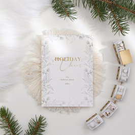 Winter Wonder Gold Calligraphie Carte de vacances