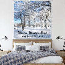 Winter Wonder Land Goat Island, New York Foto Art