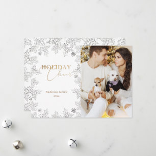 Winter Wonder Photo Gold Calligraphy Carte de vaca