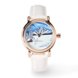Winter Wonder Roségold Vintage-Uhr Armbanduhr