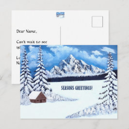 Winter Wonder Scene Postcard Postkarte