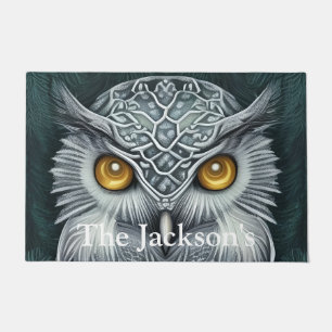 Winter Wonder Snow Owl Beauty Fußmatte