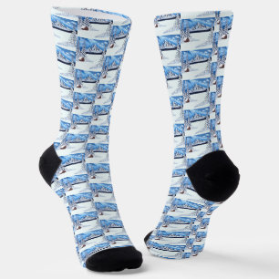 Winter Wonder Szene Socken