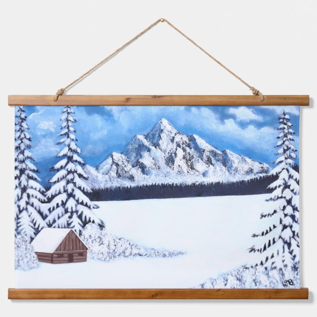 Winter Wonder Tapisseries murales coupées en bois (Devant)