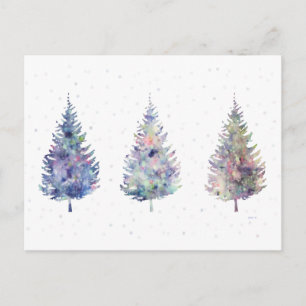 Winter Wonder Trees Art Postkarte