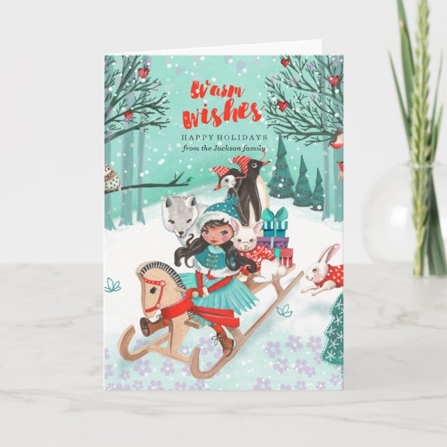 Winter Wonder Woodland Forest | Cartes de voeux (Devant)