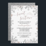 Winter Wonderland 16 . Geburtstag Blush Silver Einladung<br><div class="desc">Moderne Blumenladen zum Geburtstag im Kleinen Bayleigh Store!</div>