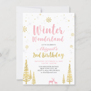 Winter Wonderland 2e Invitation anniversaire - Gir