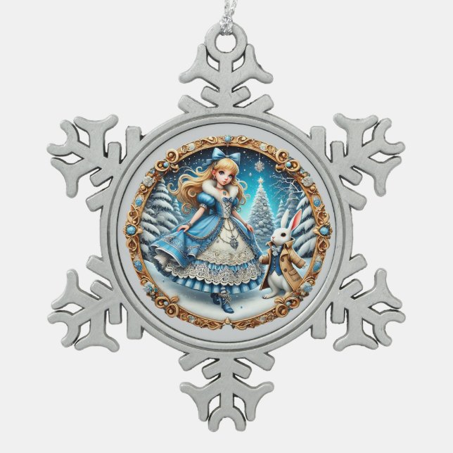 Winter Wonderland Alice Ornament (Vorderseite)