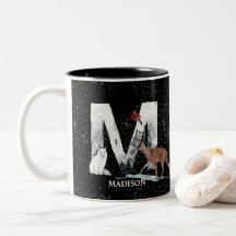 Winter Wonderland Alphabet M Monogram | Schneebolf