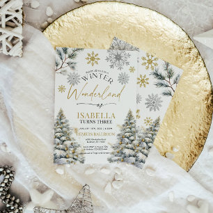 Winter Wonderland Anniversaire Invitation
