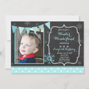 Winter Wonderland Anniversaire Invitation