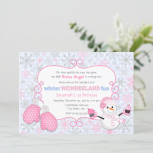 Winter Wonderland Anniversaire Invitation