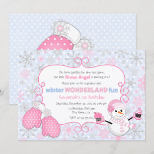 Winter Wonderland Anniversaire Invitation