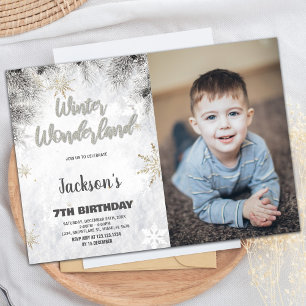 Winter Wonderland Anniversaire Invitations Pine Ph