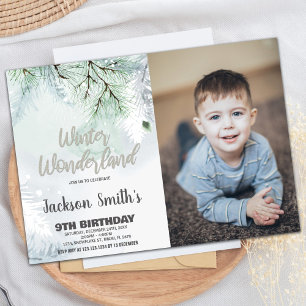 Winter Wonderland Anniversaire Invitations Pine Ph