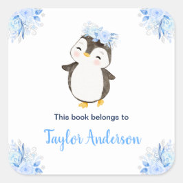 Winter Wonderland Arctic Pinguin Kinderspiel Buchz Quadratischer Aufkleber