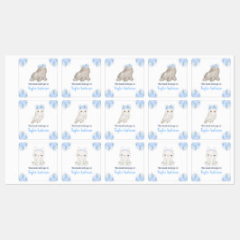 Winter Wonderland Arktische Tiere Kinder Buchzeich Etiketten