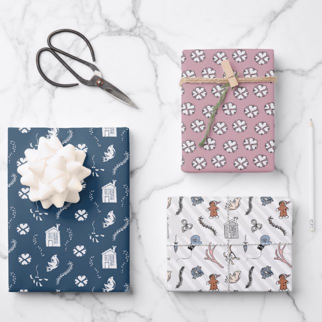 Winter Wonderland B&G Geschenkpapier Set (Vorderseite)