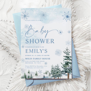 Winter Wonderland Baby Dusche Einladung