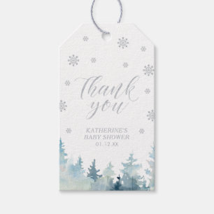 Winter Wonderland Baby Shower Dankeschön-Geschenk Geschenkanhänger