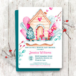 Winter Wonderland Baby Shower Einladung