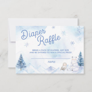 Winter Wonderland Babydusche Windelwanne RSVP Karte