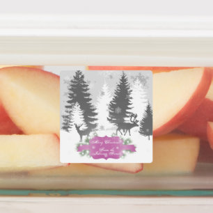 Winter Wonderland Baking Label - Magenta Etiketten