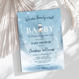 Winter Wonderland Bärenjunge Babydusche Einladung