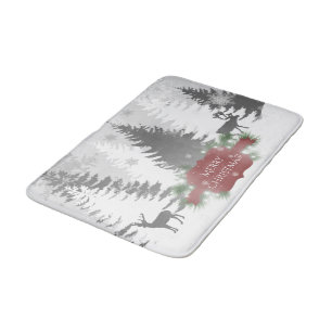 Winter Wonderland Bath Mat - Rot Badematte