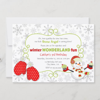Winter Wonderland Birthday Einladung