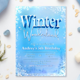 Winter Wonderland Birthday Einladung